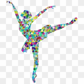 Prismatic Crystalline Graceful Ballerina Silhouette - Dancer Move Drawing, HD Png Download - gymnastics silhouette png
