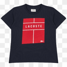 Lacoste Grid Box Logo T Shirt , Png Download - Active Shirt, Transparent Png - lacoste logo png