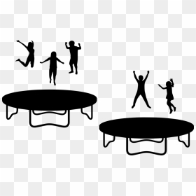 Jumping Trampoline Transparent Background, HD Png Download - gymnastics silhouette png