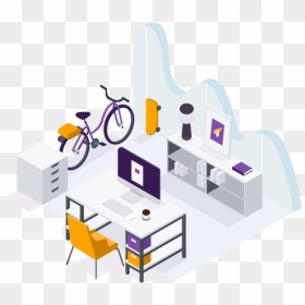 The Workspace Flat Illustration Vector Minimalistic - Graphic Design, HD Png Download - carta png