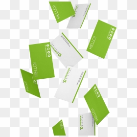 Continuum Digital Green Business Cards Falling - Business Card Falling Png, Transparent Png - falling cards png