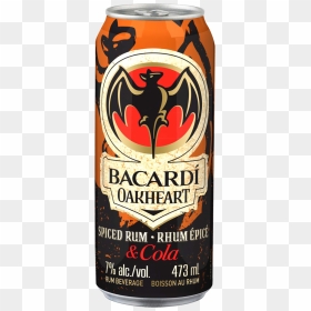 Bacardi Oakheart Spiced Rum & Cola - Bacardi Oakheart And Cola, HD Png Download - bacardi png