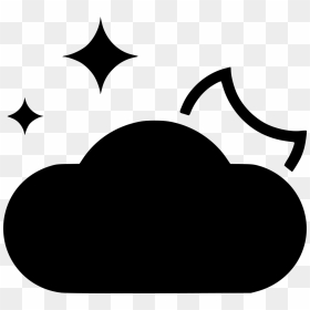 Forecast Clouds Stars Moon Night - Clip Art, HD Png Download - night stars png