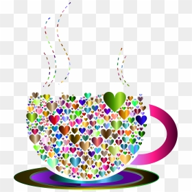 Prismatic Love Hearts Coffee By Lin Chu 5 Clip Arts - Gratitude Clip Art Free, HD Png Download - coffee clipart png