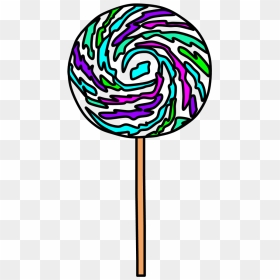 Lollipop, Large, Swirl, Bright Blue, Bright Green, - Portable Network Graphics, HD Png Download - peppermint candy png