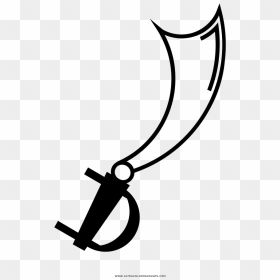 Pirate Sword Coloring Page, HD Png Download - pirate sword png