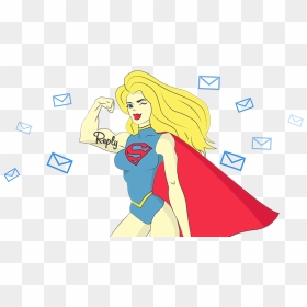 Reply Superwoman - Cartoon, HD Png Download - superwoman png