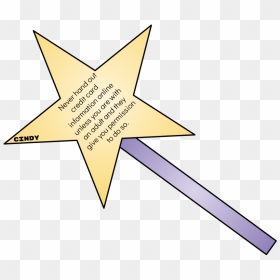 Create A Reflection Wand In A Drawing Or Paint Program - Star, HD Png Download - fairy wand png