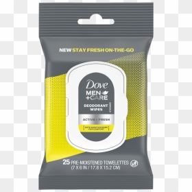 Dove Men Care Deodorant Wipes Active Fresh 25ct Front - Dove Men Care Deodorant Wipes, HD Png Download - trash dove png