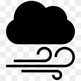 Cloud Dark Shape And Wind Lines Of Weather Interface - Wind Speed Png, Transparent Png - cloud shape png