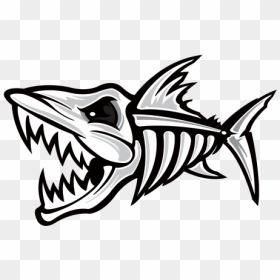 Skeleton Fish Bones Fishbone - Logo Fishing, HD Png Download - fish skeleton png