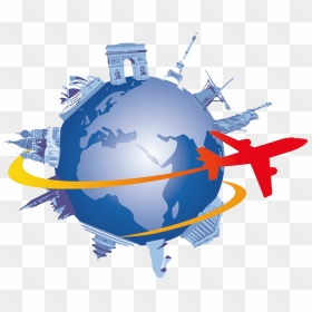 Travel Earth Globe Png Transparent Image - Vector Globe And Building, Png Download - globe png transparent