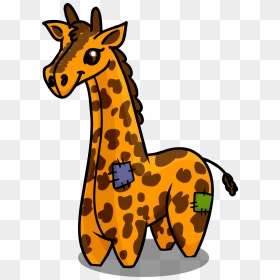 Clipart Swimming Giraffe - Club Penguin Giraffe, HD Png Download - giraffe silhouette png