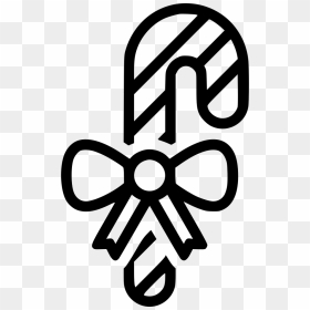 Candy Cane Stick Bow Peppermint - Candy Cane Png Vector, Transparent Png - peppermint candy png