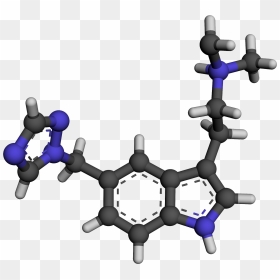 Rizatriptan 3d Ball And Stick - Chemical Structure 3d, HD Png Download - 3d cross png