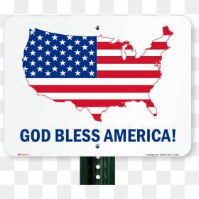 Us Flag Map Vector, HD Png Download - god bless america png