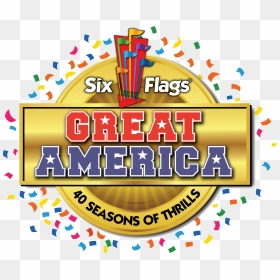 Six Flags Great America - Six Flags Great America Logo, HD Png Download - six flags logo png