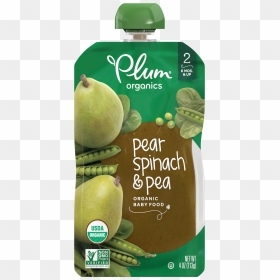 Pear, Spinach & Pea - Plum Organics Pouches, HD Png Download - baby food png