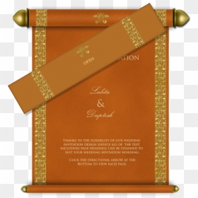 Email Wedding Card Royal Scroll Design - Shadi Card Design Hindu, HD Png Download - wedding card designs vector png