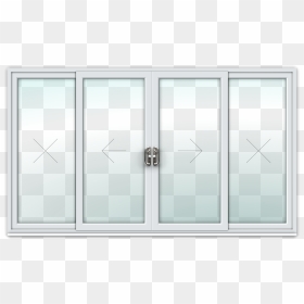 4 Pane Patio Doors, HD Png Download - glass pane png