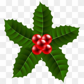 Large Christmas Holly Png, Transparent Png - holly berries png
