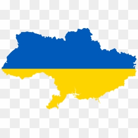 Russia Flag Map - Ukraine Flag Map, HD Png Download - russia flag png