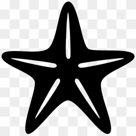 Star Of Sea Fivepointed Shape - Starfish Png Black And White, Transparent Png - sea star png