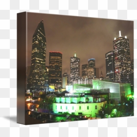 Dallas Skyline At Night - Skyscraper, HD Png Download - dallas skyline png