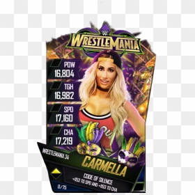 Wwe Supercard Wrestlemania 34 Cards, HD Png Download - carmella png