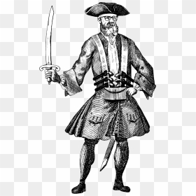 Blackbeard The Pirate With Hipster Glasses - Governor Charles Eden, HD Png Download - pirate sword png