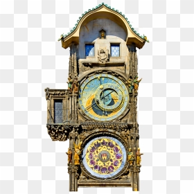 Clock,old Town Hall,astronomical,moon Phases, - Prague Astronomical Clock Png, Transparent Png - old clock png