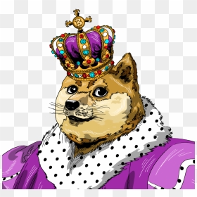 Doge Wearing A Crown, HD Png Download - doge face png