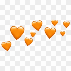 #orange #naranja #heartcrown #hearts #heart #corazon - Heart, HD Png Download - naranja png