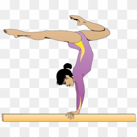 Artistic Gymnastics Fitness Centre Clip Art - Clip Art Gymnast On Beam, HD Png Download - fig png