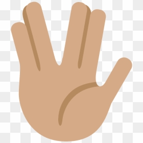 Vulcan Salute Emoji Clipart - Hand Live Long And Prosper, HD Png Download - salute png