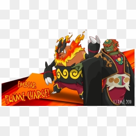 Flame - Emboar And Ganon, HD Png Download - ganon png