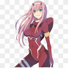 Pink Hair Clipart Anime Guy - Darling In The Franxx Zero Two, HD Png Download - pink hair png
