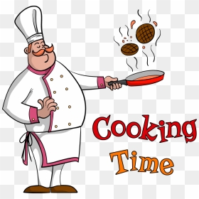Picture Library Chef Food Pan Time Transprent Png - Clipart Cooking Food, Transparent Png - chef cooking clipart png