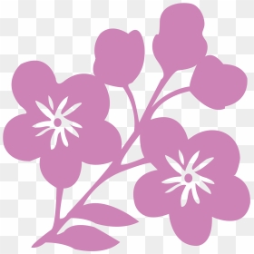 Silhouette Clip Art - Simple Flowers Png, Transparent Png - small flowers png