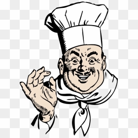 Chef Cooking Clip Art - Black And White Cook Clipart Png, Transparent Png - chef cooking clipart png