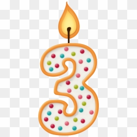 Number 3 Clipart Numeral - Birthday Candles 3 Png, Transparent Png - 3.png