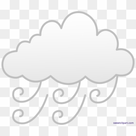 Wind Clipart Cute - Windy Weather Clipart, HD Png Download - cute clouds clipart png