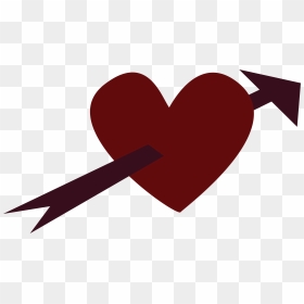 Clipart Arrow Love - Arrow Through Heart, HD Png Download - love arrow png