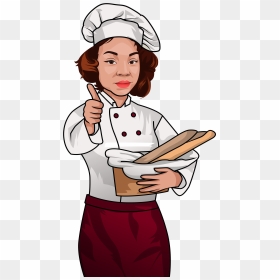 Cartoon Clipart , Png Download - Cook Woman Png Draw, Transparent Png - chef cooking clipart png