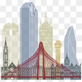 Dallas Skyline Poster, HD Png Download - dallas skyline png