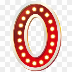 Red Number Zero With Lights Png Clip Art Imageu200b, Transparent Png - photoshop lights png