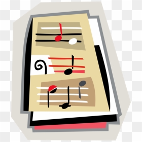 Vector Illustration Of Music Sheets With Musical Notation - Lumber, HD Png Download - music notation png