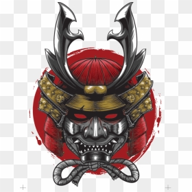Samurai-head - Samurai Head Png, Transparent Png - genji head png