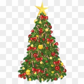 Christmas Background Tree Transparent - Vintage Christmas Tree Clip Art, HD Png Download - tree without background png