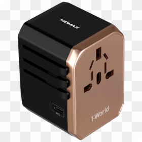 Type-c And 4 Usb Ac Travel Fast Charge Adapter - Momax 1 World Usb Ac Travel Adapter, HD Png Download - samsung ac png